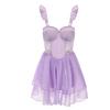 Satin Sleep Dress Short Skirt With Bust Padding For Women