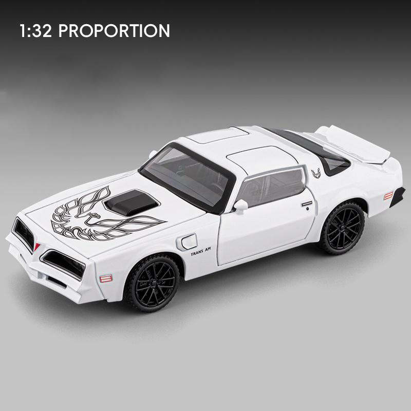 

1:32 Firebird Alloy Muscle Sports Car Model Diecast Metal Racing Vehicle Car Model Sound and Light Simulation Childrens Toy Gift белый