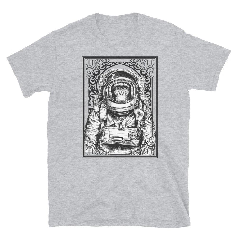 Space Monkey Chimpanzee Astronaut Portrait Short-Sleeve Unisex Children s Children s T  Children s T-shirt 120