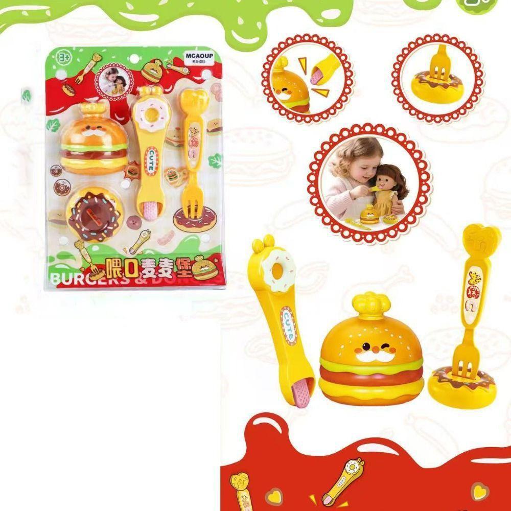 

Food Feeding Pudding Feeding Toy Simulation Play House Toys Hamburger Pudding Toy for Friend