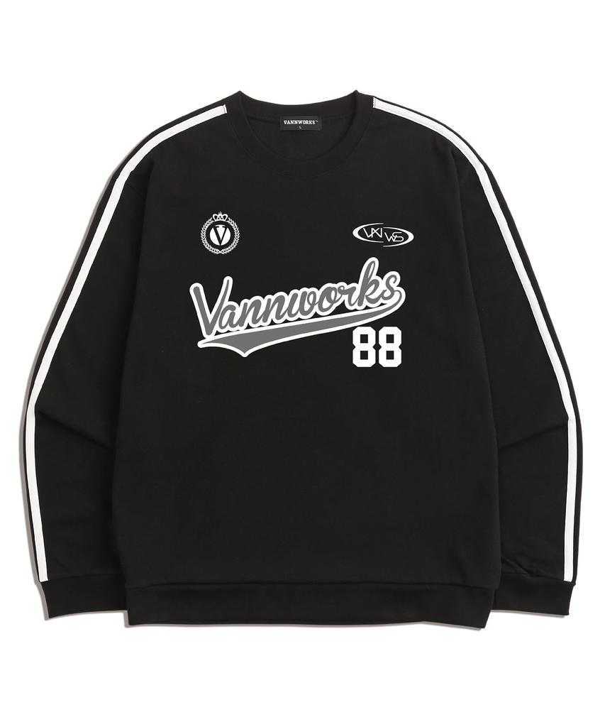 VANNWORKS Tail Logo Uniform Jersey Sweatshirt (Vls0040) Black/Grey
