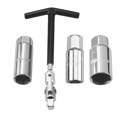 MAKIVI Kit d'outils de réparation pour voiture et vélo Outil de retrait de bougie d'allumage Clé à douille 16mm/18mm/21mm Clé à poignée en T