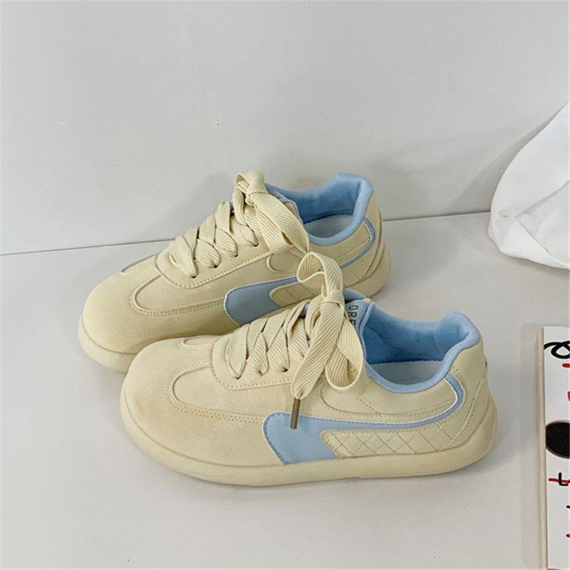 New niche design thick baseplate shoes women's fashion trend student versatile leisure sports little white shoes