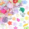 50g/lot Multistyle Acrylic Beads Colorful Flower Leaf Shape Loose Spacer Beads For DIY Handmade Phone Chain Keychain Accessories