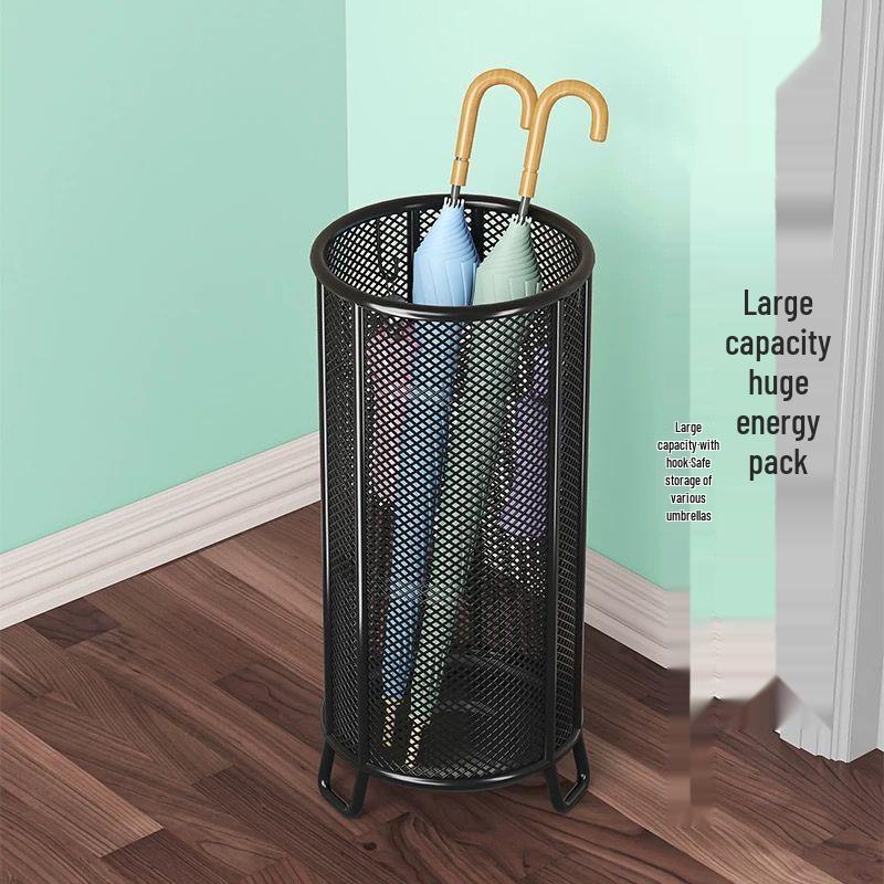 Transparent Cylindrical Umbrella Storage Rack for Office and Home