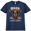 Biker Club T-Shirt Motorcycle Rider Graphic Tee Chopper Motorbike Rock Gift Top