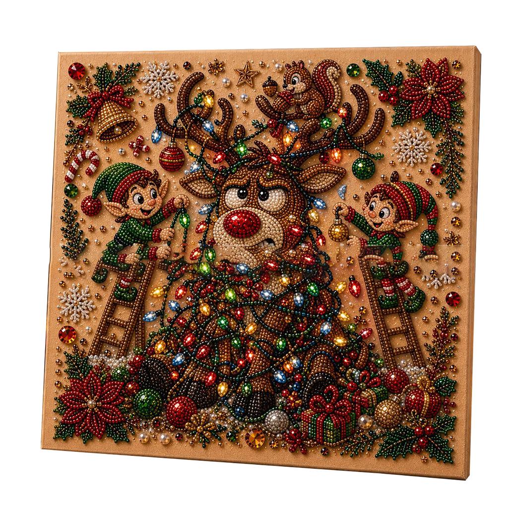 Christmas DIY Kit - Creative Painting Supplies with Pearls for Holiday Decorations
