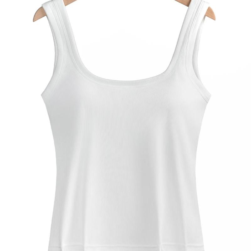 Women's Large Modal Camisole Lingerie Top for Summer with Five-Finger Cup Chest Pad and Wide Shoulder Straps - Multiple Color Options