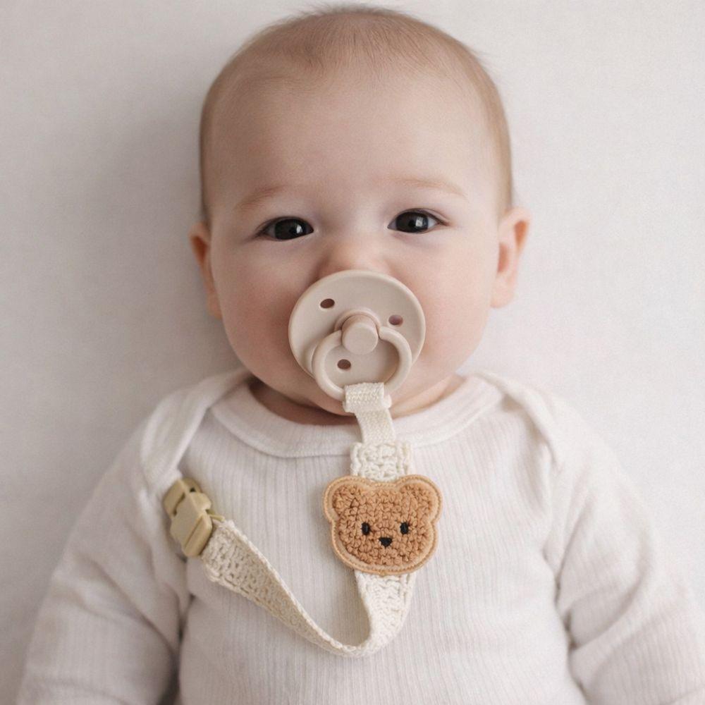 Cartoon Cute Bear Pacifier Chain Hanging Anti-drop Pacifier Holder  Toddlers