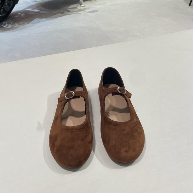 One word with shallow mouth single shoes women's round head Mary Jane shoes belt buckle youth Mori women's shoes