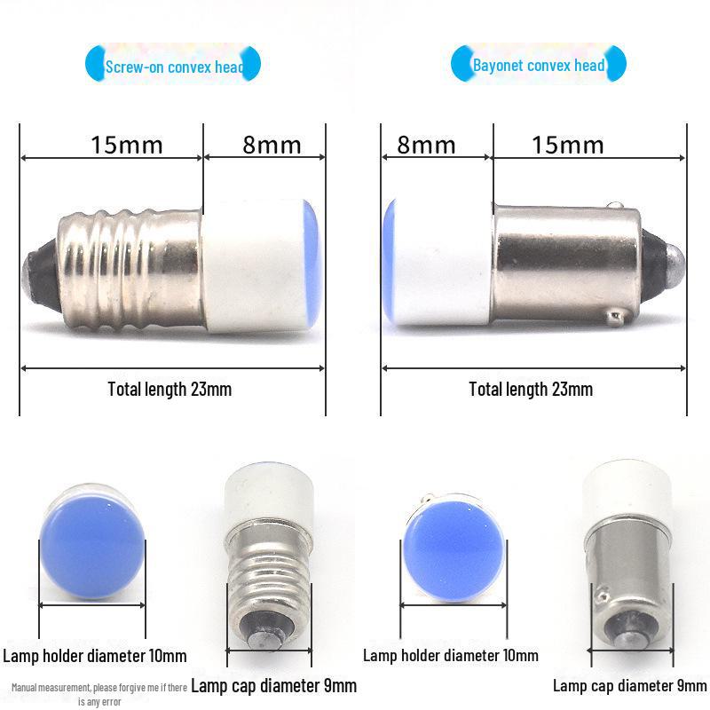 9 mm-es B9 bajonett E10 alap gombos kapcsoló LED izzóhoz, ZB2XB2LAY37 12V kanóc