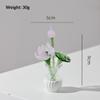 Handmade Glass Mini Flower Ornament Art Glass Artificial Flower With Small Vase Tabletop Decoration For Home Desktop Gift