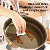 Titanium Nonstick Frying Pan Skillet 316 Stainless Steel Pan with Cool Touch Handle Compatible with All Cooktops