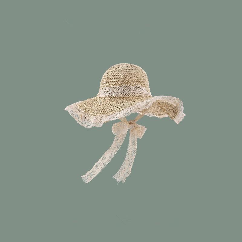 ins large brim straw hat summer beach vacation breathable sunscreen hat women's UV protection sunshade fisherman hat