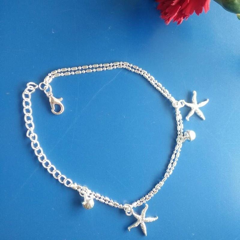 1Pc Starfish Barefoot Sandals Tribal Fashion Designer Anklet Foot Leg Chain Bell Bracelet Bikini Beach Jewelry Anklets For Women