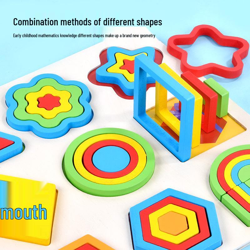 Montessori Wooden Shape Puzzle for Infants and Toddlers