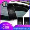 For Alfa Romeo 2026 Hot Sticker 2pcs Car Emblem Center Pillar Honeycomb Image Stickers B-pillar DIY Auto Door Decorative Decals 