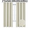 Curtain Blackout Insulated Bedroom Living Room Solid Color Curtains Window Decor