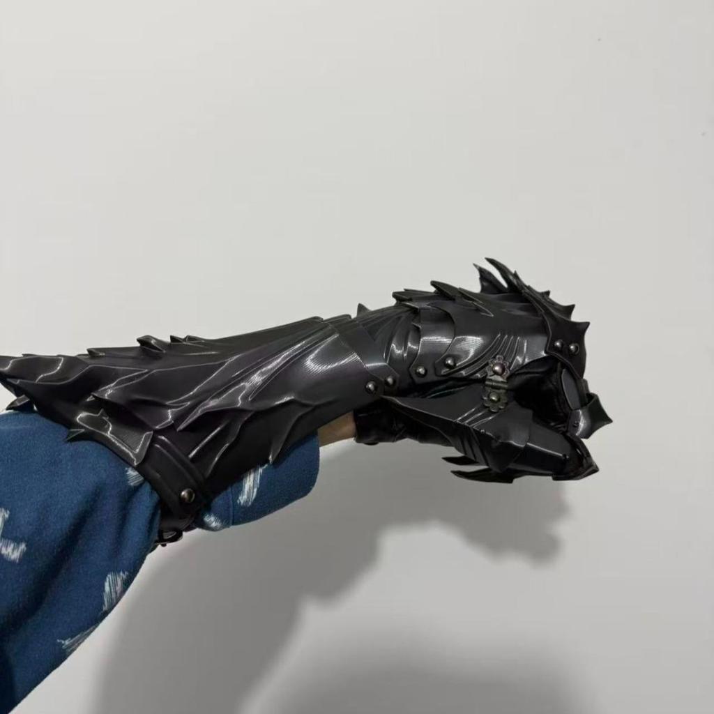 3D Printing Plastic Knight Hand Armor Long Gloves Gothic Vintage Punk Hand Mecha Sci-fi Mechanical Cosplay Costume