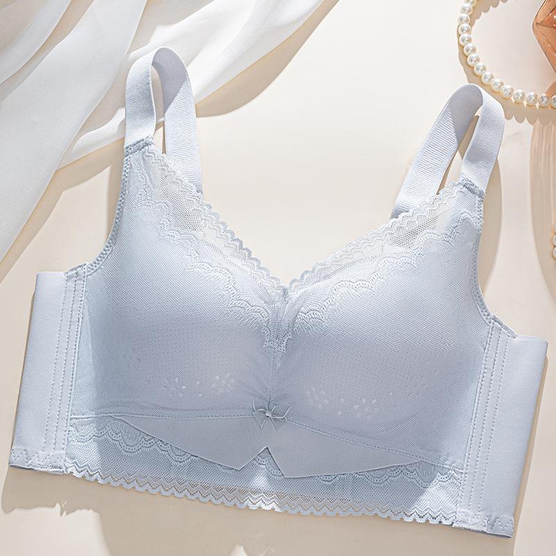 Sexy lace adjustment type without steel ring, thin breathable and skin-friendly, gathered side-closed breast upper support bra cover