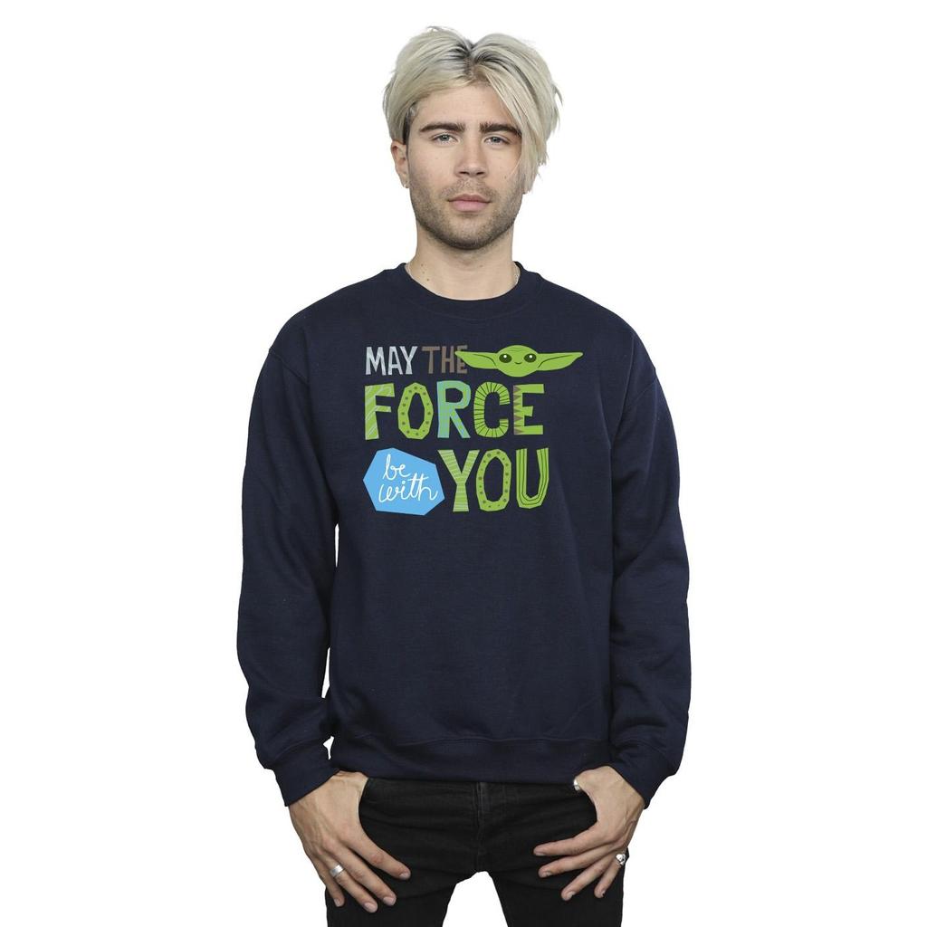 Star Wars Mens The Mandalorian May The Force Be With You Sweatshirt