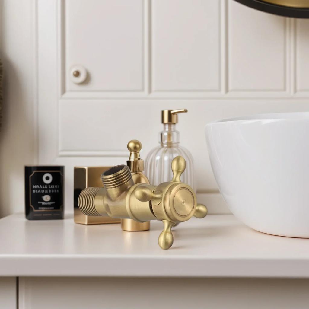 European Angle Valve Copper Valve Core Retro Mixing Valve Water Stop Valve Home Improvement Bathroom Accessories For Shower