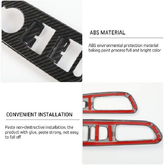 4x Car Window Lift Switch Button Panel Cover Trim Frame for Jeep Renegade 2016+