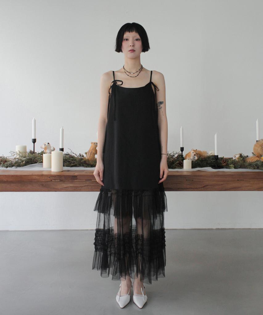 RUBATI Tulle Layered Maxi Dress_Black