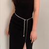 Metal Chain Waist Belt For Women With Water Drill Embellishments Fashionable Accessory For Dresses And Suits