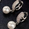 Classic and fashionable imitation pearl pendant earrings, personalized and versatile, elegant and high-end atmospheric earrings