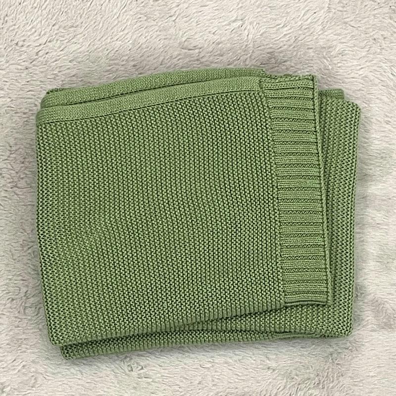 Embroidered Cotton Stroller Cover Blanket Knitted Cuddle Nap Blanket Sofa Blanket Blanket Quilt Nap Sofa