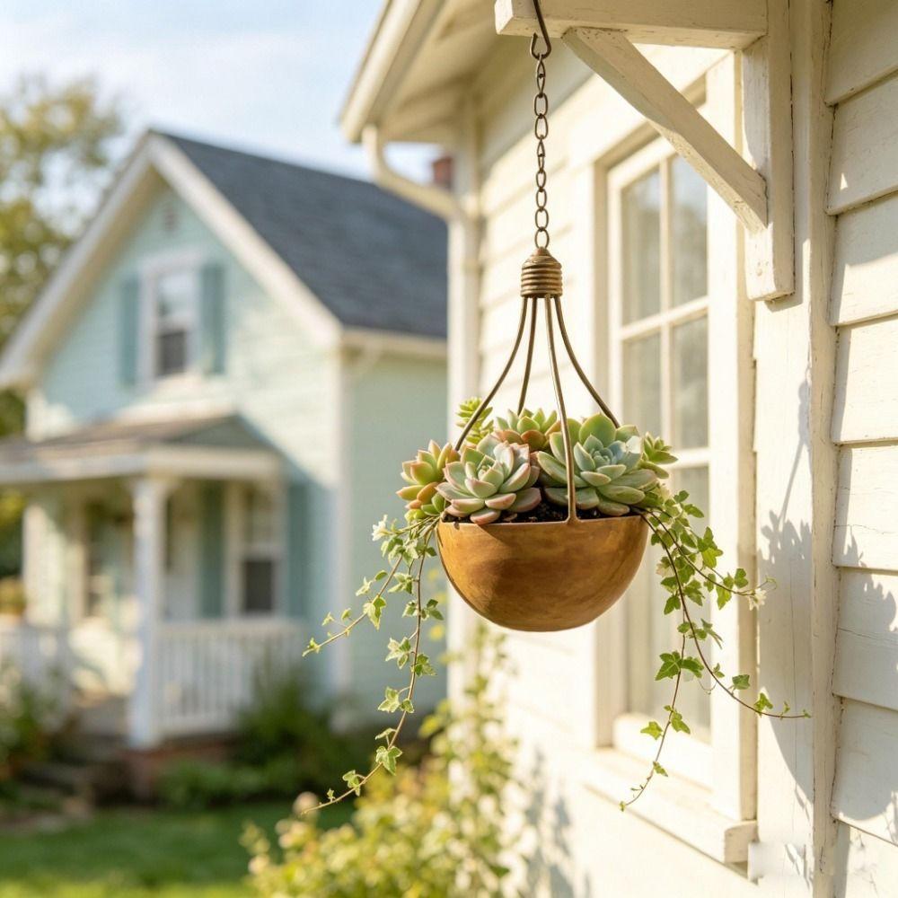 Lightweight Hanging Flower Vase Decorative Plant Pot Creative Garden Planter Outdoor Dried Flower