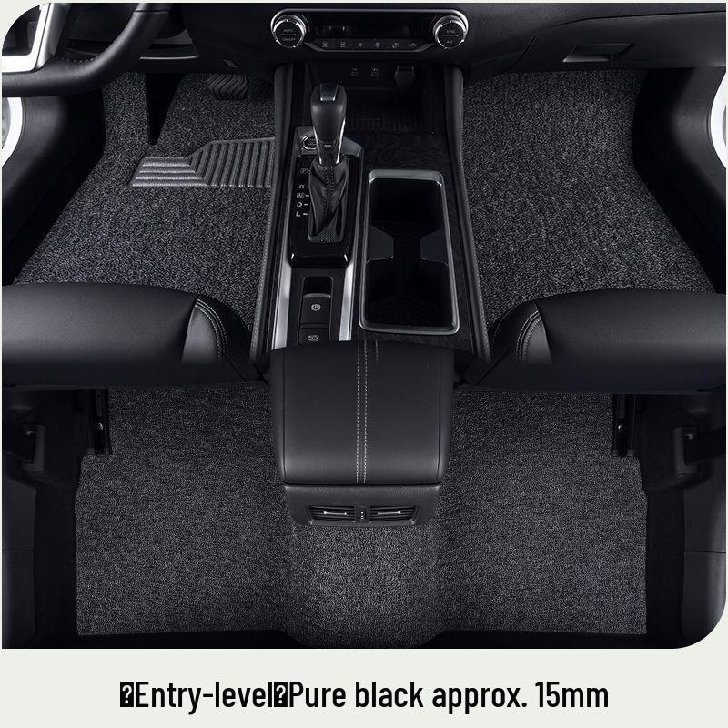 BYD Yuan UP Car Mats: Silk Loop Driver's Seat & Rear Floor Mats, Upper Carpet, Thickened Single Piece