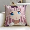 anime Kaguya-sama Love Is War Cushion Cover Soft & Easy-Wash Pillow Case – Versatile for Couch, Bed, Travel and Office