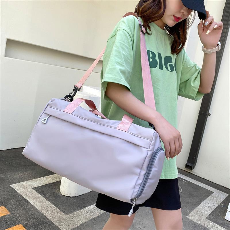 Dry and wet separation yoga bag fashionable simple wind fitness bag candy color fashion handbag