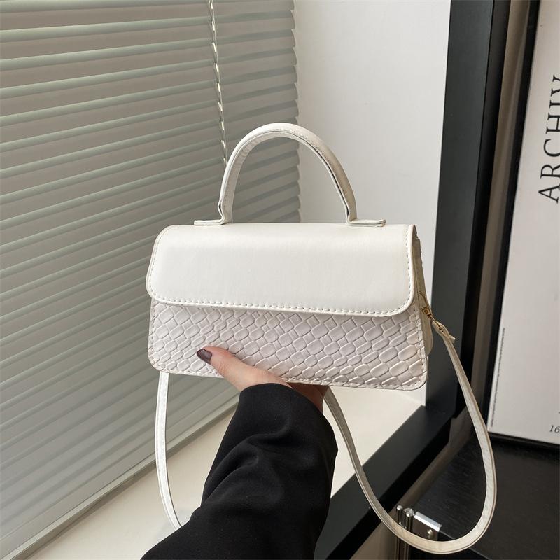 Foreign-style texture small square bag fashion shoulder messenger bag casual literary minimalist style women's handbag