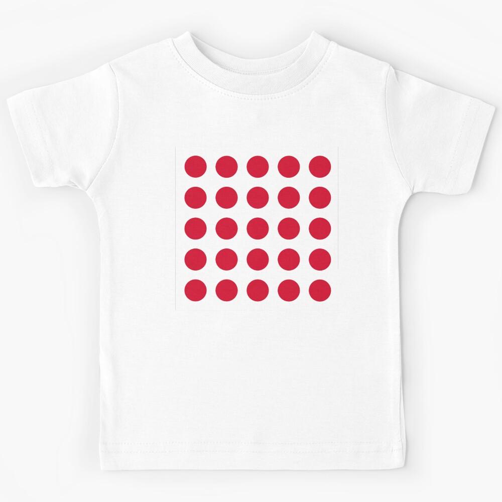 RED and WHITE Symmetrical POLKA DOTS Kids T-Shirt 100