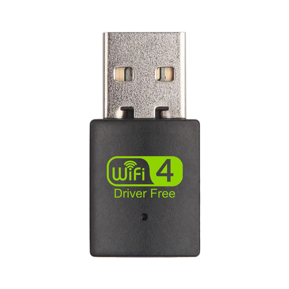 Driver-Free USB WiFi Network Card: Wireless Receiver/Transmitter with External Antenna, 300M.