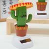 Op Zonne-energie Dansende Cactus Auto-ornament, Grappige Automobiele Interieurdecoratie, Zwaaiend Geanimeerd Cactusbeeldje voor Voertuigen, Woondecoratie