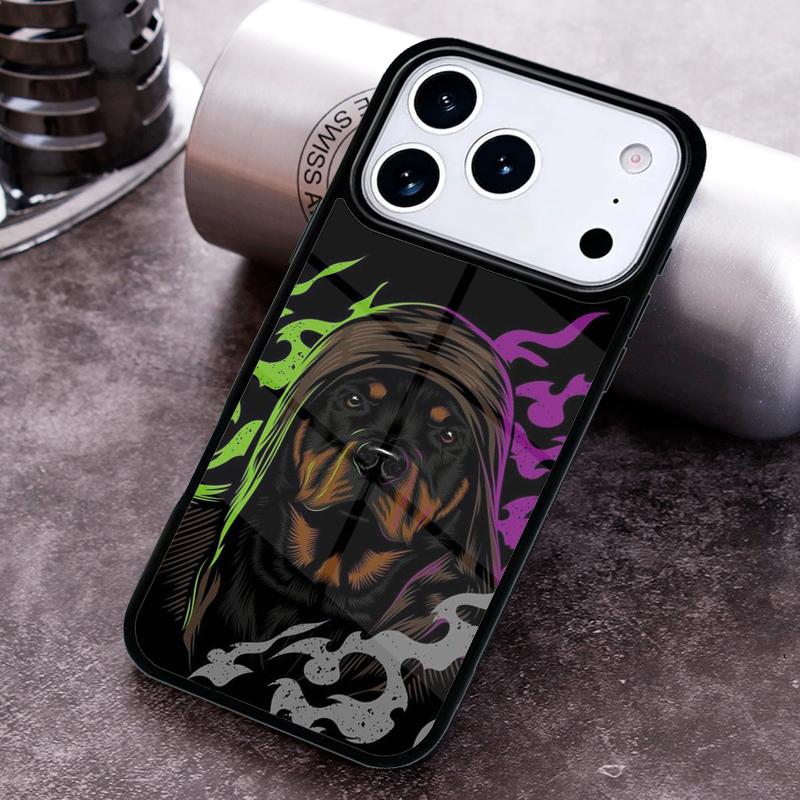Cute Rottweiler Dog Phone Case For iPhone 17 16 15 14 13 12 11 Pro Max Plus 17Air Soft Silicone Cover