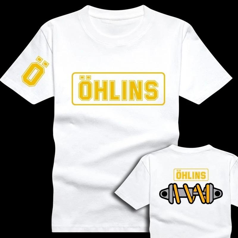 Desktop_Amazing Tees Men Ohlins Shock Suspension Car Motorcycle Sport Racing T Shirt Summer Casual Oversized men s Short sleeve S