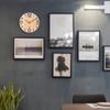 Fashionable Nordic Simple Wooden Wall Clock, Living Room Round Wooden Clock, Fiber Board, Creative Clock
