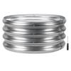 Ineleu rotund galvanizat pentru foc de tabără, diametru 60cm, rezistent, argintiu, pentru curte, grădină, parc, plajă