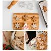 5Pcs Christmas Cookie Cutters Set Santa Tree Snowflake Gingerbread Men Snowman Shape Cookie Molds Reusable Baking Tool for Home Kitchen Bakery