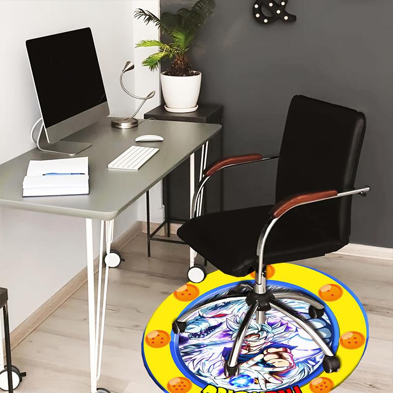 

1pc Dragon Ball Super Saiyan Blue Goku Round carpet, Made of Polyester,Perfect for Decorating Office Chairs, Living Rooms fplt521 80cm by 80cm