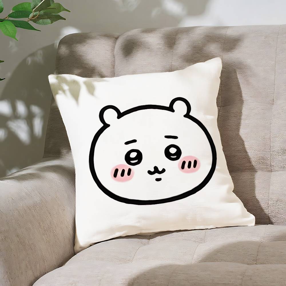 Cute C-chiikawas Pillow Case Cushion Cover Soft Cute Throw Pillow Case For Car Sofa Pillowcase Polyester With Zipper