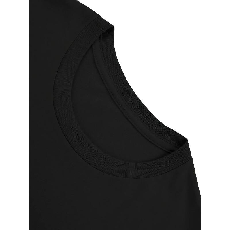 Women Banknote Slogan Print T-Shirt Round Neck Short Sleeve All-Season Relaxed Fit Urban Fashion Everyday Casual Top