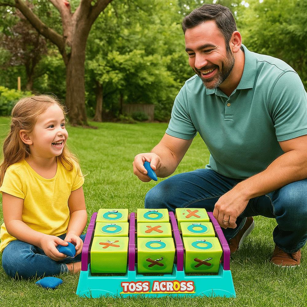 Flip Tic Tac Toe Throwing Game Plastic Tictactoe Tossing Game  Kids Children