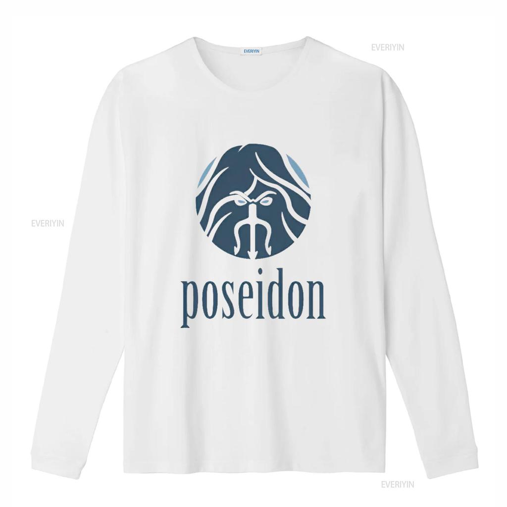 POSEIDON Klassisches Herren T-Shirt Weiß X-Large vintage gewaschenes Oberteil für den Alltag Dehnbar Weich homme Designer-Kleidung Unisex