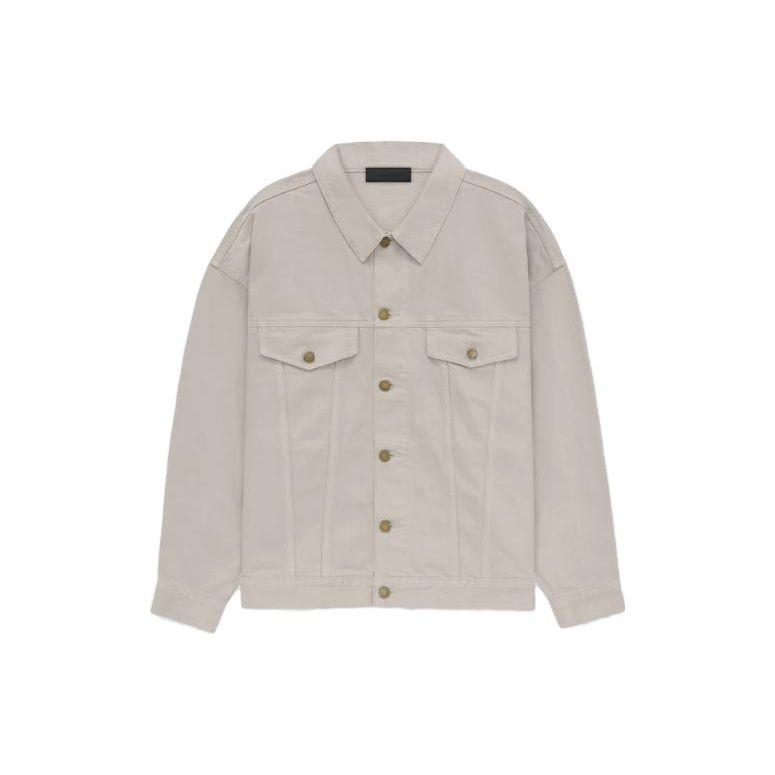 Fear of God Essentials Denim Jacket Silver Cloud Men Outerwear Grey 202BT234272F